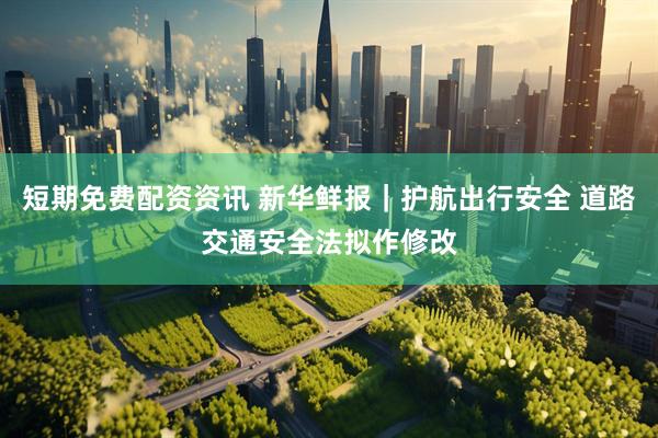 短期免费配资资讯 新华鲜报｜护航出行安全 道路交通安全法拟作修改